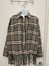 Zara Plaid Check Fringe