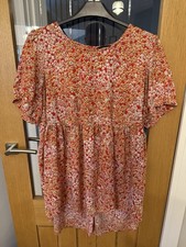 Pretty Floaty Floral Yours Clothing Summer Top Size 20