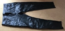 JTS biker Mens Leather Motorcycle Motorbike Trousers UK 44” 5XL Inside leg 35”