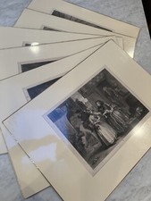 William Hogarth "A Harlot's Progress" Black and White Engravings Complete Set 6