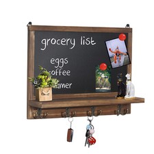 Wooden Frame Blackboards Vintage Wall Chalk Board with Magnets Home Office Shop