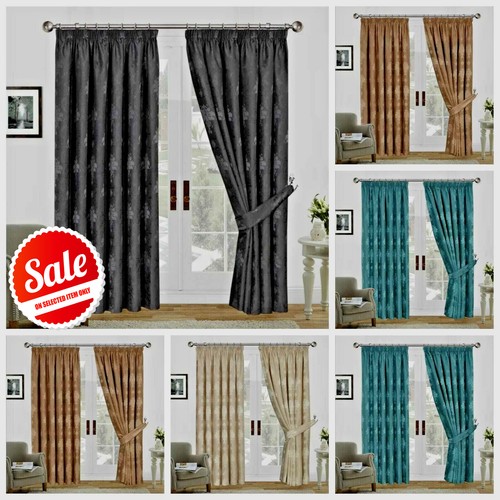 Jacquard pencil pleat curtains - pleat,