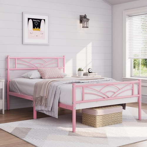 Romantic pink metal - pink, bed