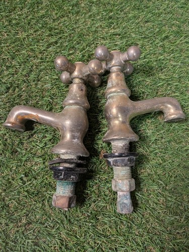 Pair use vintage brass - of,