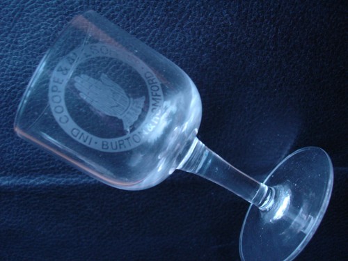 Etched sherry glass ind - etched,