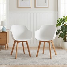 Set white dining chairs - set,