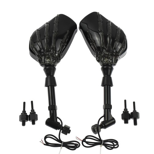 Black skull hand rear view - black,