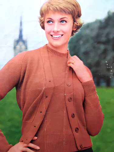 Lavenda vintage knitting - lavenda,