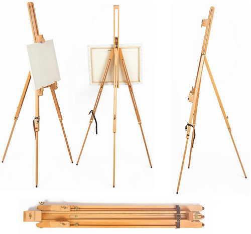 6ft wooden tripod easel - wooden,