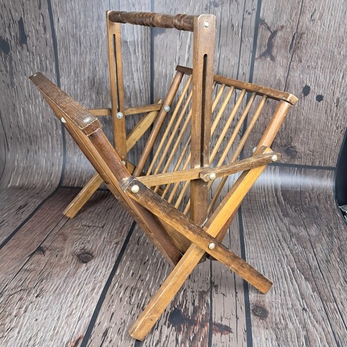 Vtg wooden mcm - mcm, magazine