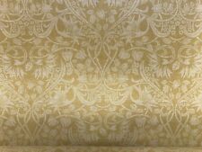 Art Nouveau Morris  Fabric Linen Ochre  Yellow Curtain Craft  Upholstery