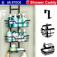 3 Tier Black Shower Hanging Caddy Rack Non Rusty Bathroom Storage Tidy Organiser