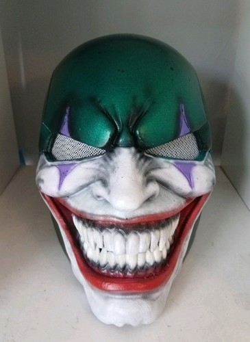 Red joker inspired helmet - -, 3d