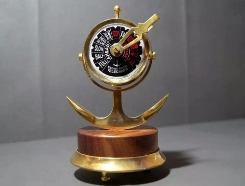 Vintage brass anchor telegraph - anchor,