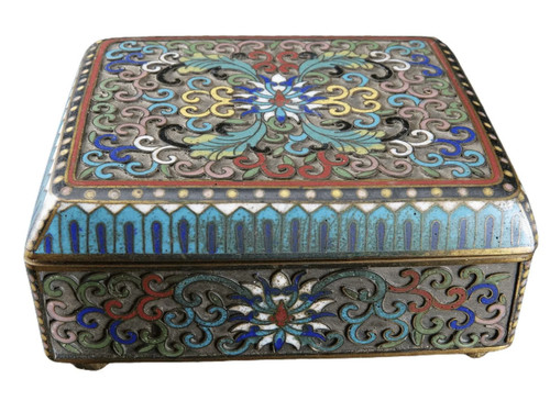 C1900 chinese cloisonne - chinese, box