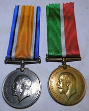WW1 PAIR MERCANTILE MARINE