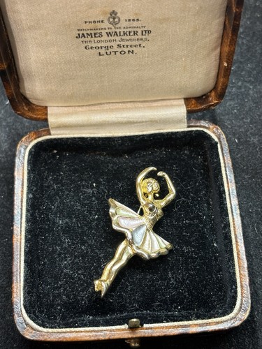 Vintage gold tone ballerina - vintage,