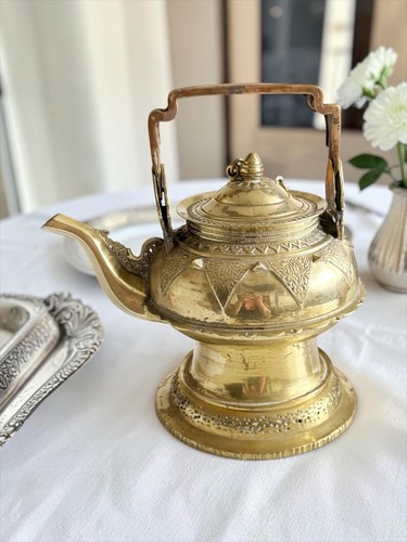 Vintage brass ewer - vintage,