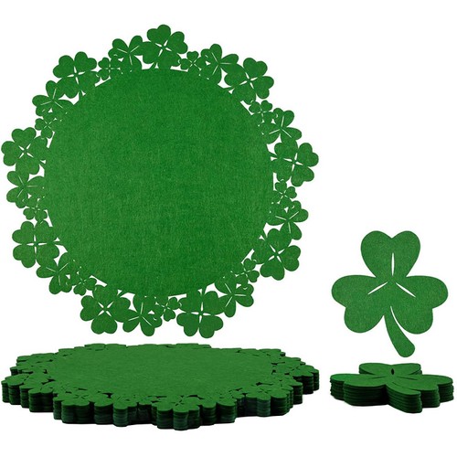 6pcs round felt placemats - 6pcs,