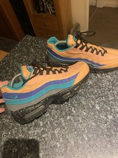 Rare Nike Air Max 95 Tan Leather With Sky Line Blue Horizon And Star Soul Size 8