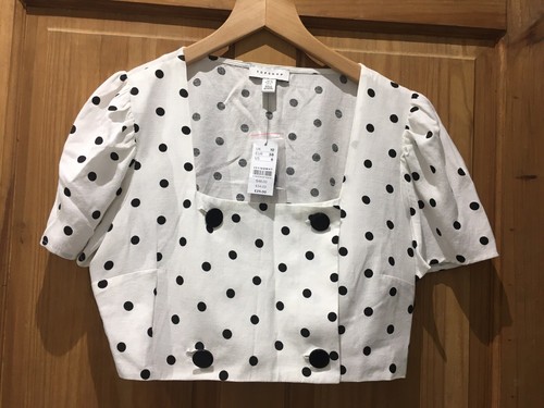 New topshop white black polka - white,,