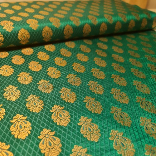 Paisley floral brocade fabric - paisley,