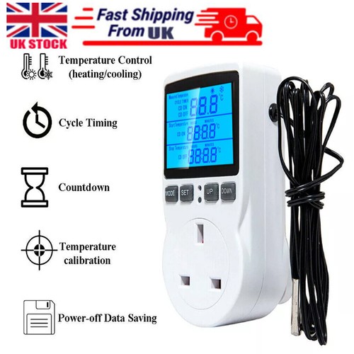 Digital plug thermostat - plug-in,