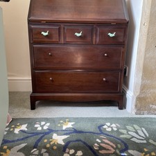 Mahogany writing bureau green