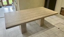 Solid Travatine Dining Table 