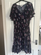 Apricot Navy Floral Summer