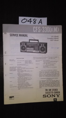 Sony cfs 3300 stereo boombox - m,