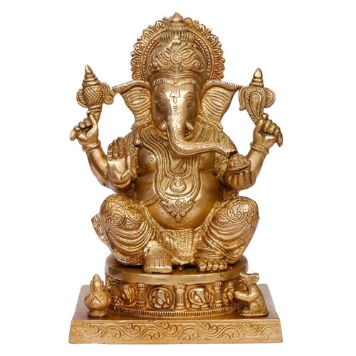 Brass mangalkari ganesha - brass,