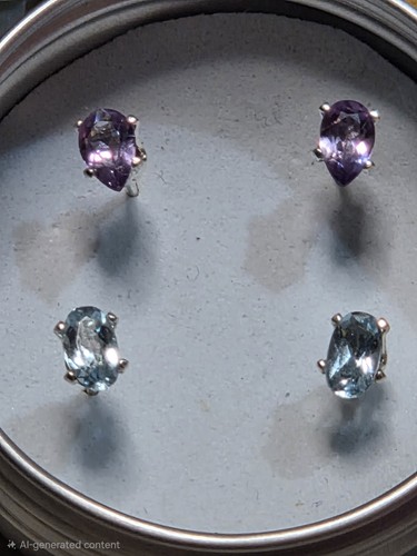 Genuine 5x3mm amethyst and - genuine,