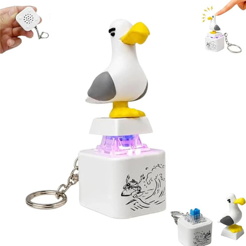 Seagull mine keychain - seagull, keychain,button