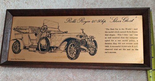 Rolls royce copper - plaque, '