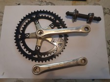 Vintage Sugino GT Gold 52/42 double chainset 1980s Raleigh Record Sprint + BB