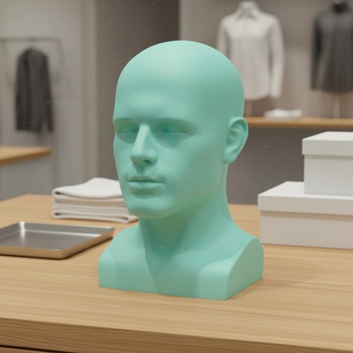 Male mannequin head easy - male, to