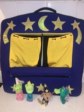 Manhattan Toy Company Puppet Theatre & 4 Finger Puppets Vintage 1998 Xmas Gift