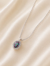 Mystic topaz pendant necklace - mystic,
