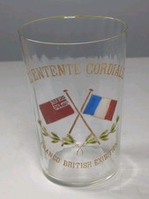 An Antique Franco British Exhibition Commemorative Glass L'Entente Cordiale