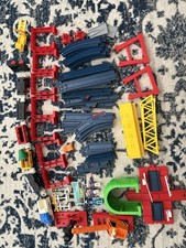 Vintage Tomy Train Track Set With Figures Accessories And Blue Tracks