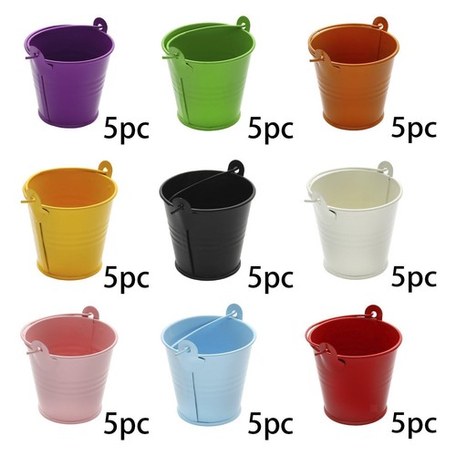 Pieces small metal buckets - 5,