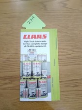 Claas Tractor Lubricant Sales Leaflet Brochure Agricultural Machinery