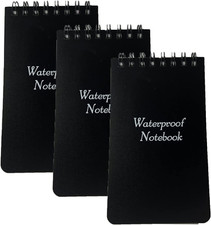 3Pcs Waterproof Notebook, 3 X