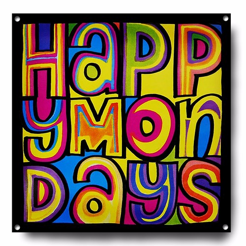 Happy mondays metal sign - happy,