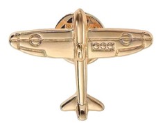 SPITFIRE | World War 2 Fighter Pilot Plane Gold Lapel Pin Badge Brooch | GIFT