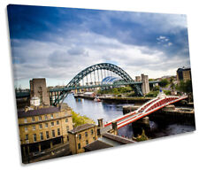 Newcastle Quayside Tyne Bridge CANVAS WALL ART Print Picture