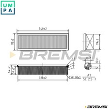 AIR FILTER FA1234 FOR BMW 5/F10/F11/X3/F2/F8 X4/F26 X5/F15/F85 B47D20A/B 2.0L