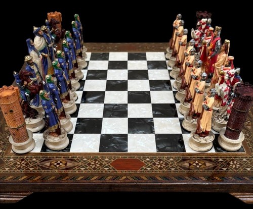 Chess set crusader knights - set,