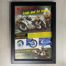 FRAMED KYOSHO HONDA NSR 500, VINTAGE RADIO CONTROLLED MOTORCYCLE ADVERT